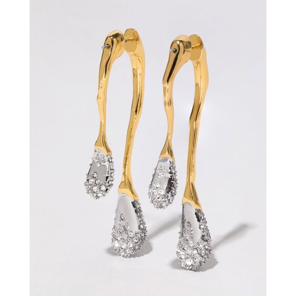 Alexis Bittar Solanales Crystal Front Back Double Drop Earring- Gold-40600 - Picture 5 of 13